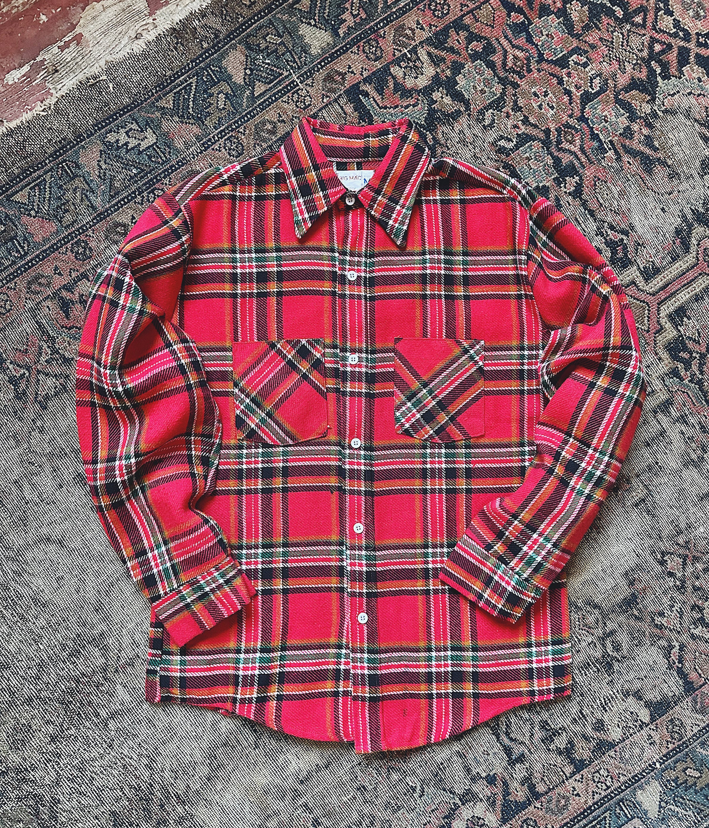 A*d様 80's BIG MAC HEAVY FLANNEL SHIRT US Vintage Big Mac Flannel Shirt Button XL USA Made 80s Tall