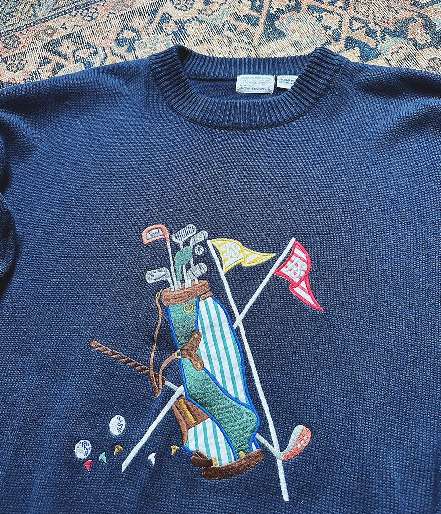 Vintage Brooks Brothers Golf Sweater