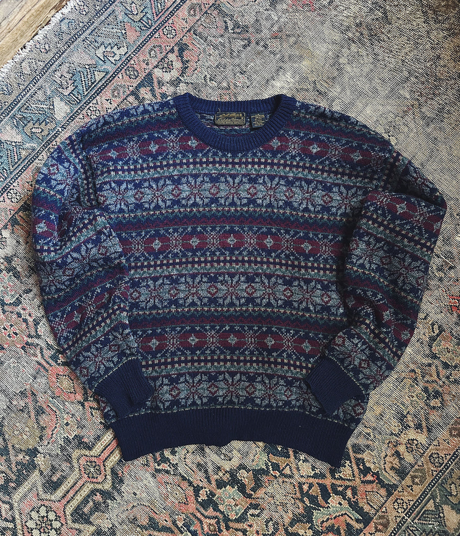 Vintage Eddie Bauer Fair Isle Shetland Sweater – Medium