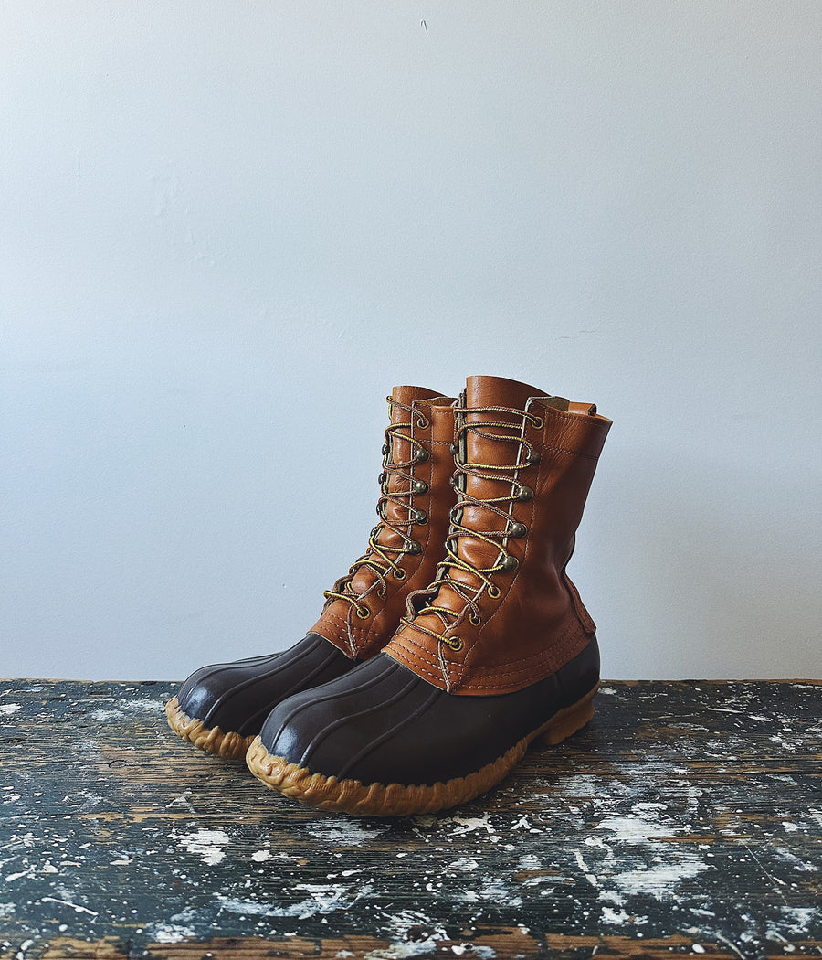 Vintage 1960s Boots – Size 10 – Wooden Sleepers - Main Image