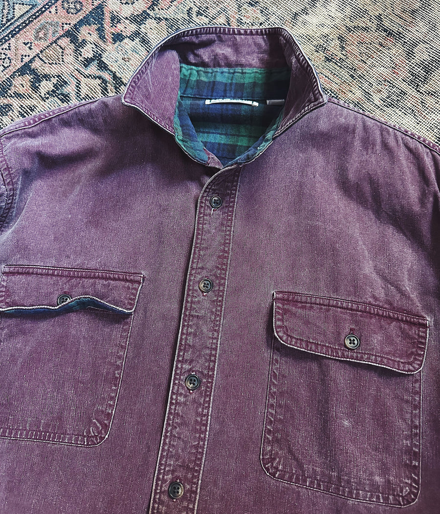 Vintage L.L.Bean Flannel Lined Work Shirt – Large
