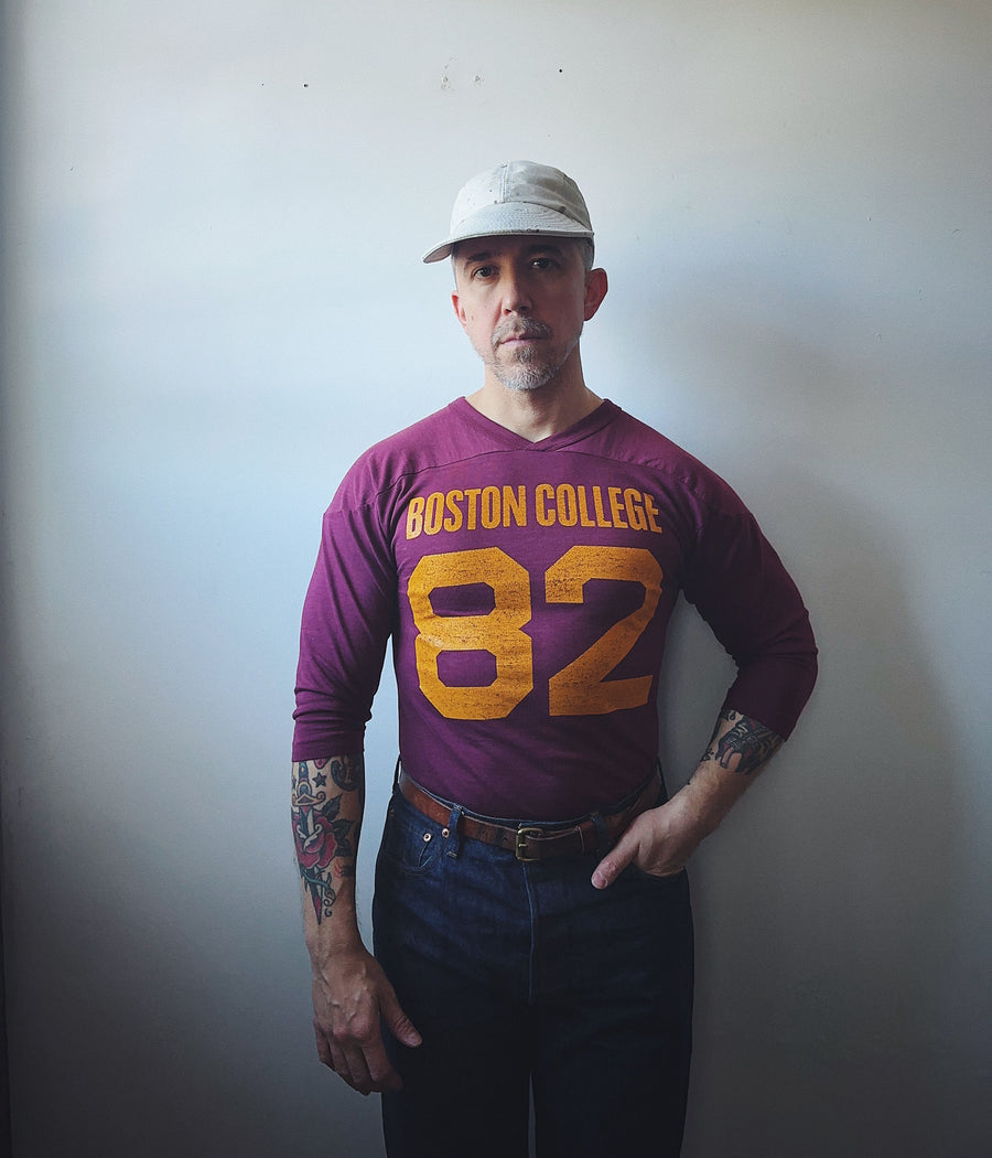 Vintage Boston Collage Cotton Jersey – Small