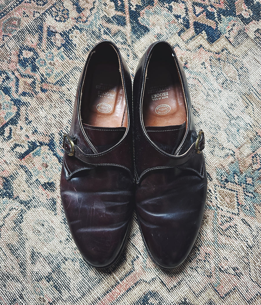 Vintage Alden x Brooks Brothers Cordovan Monk Strap Shoes