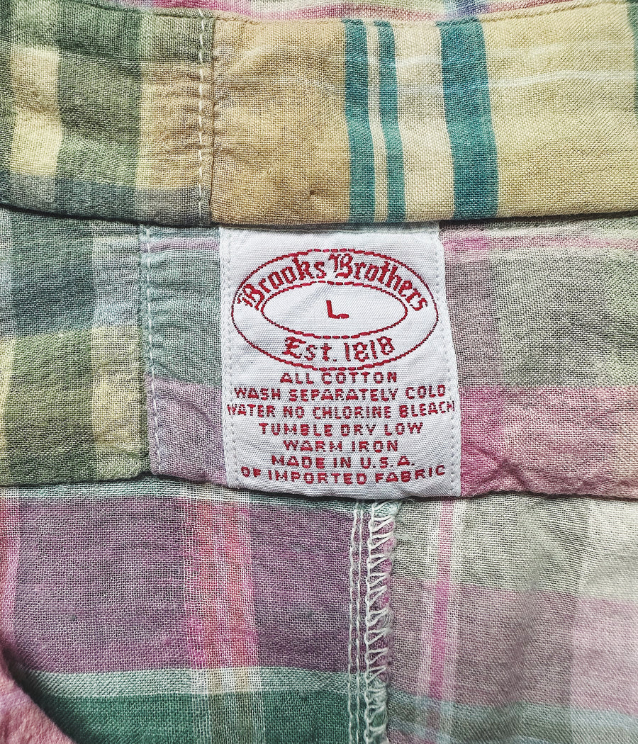 Vintage Brooks Brothers Patch Madras Shirt