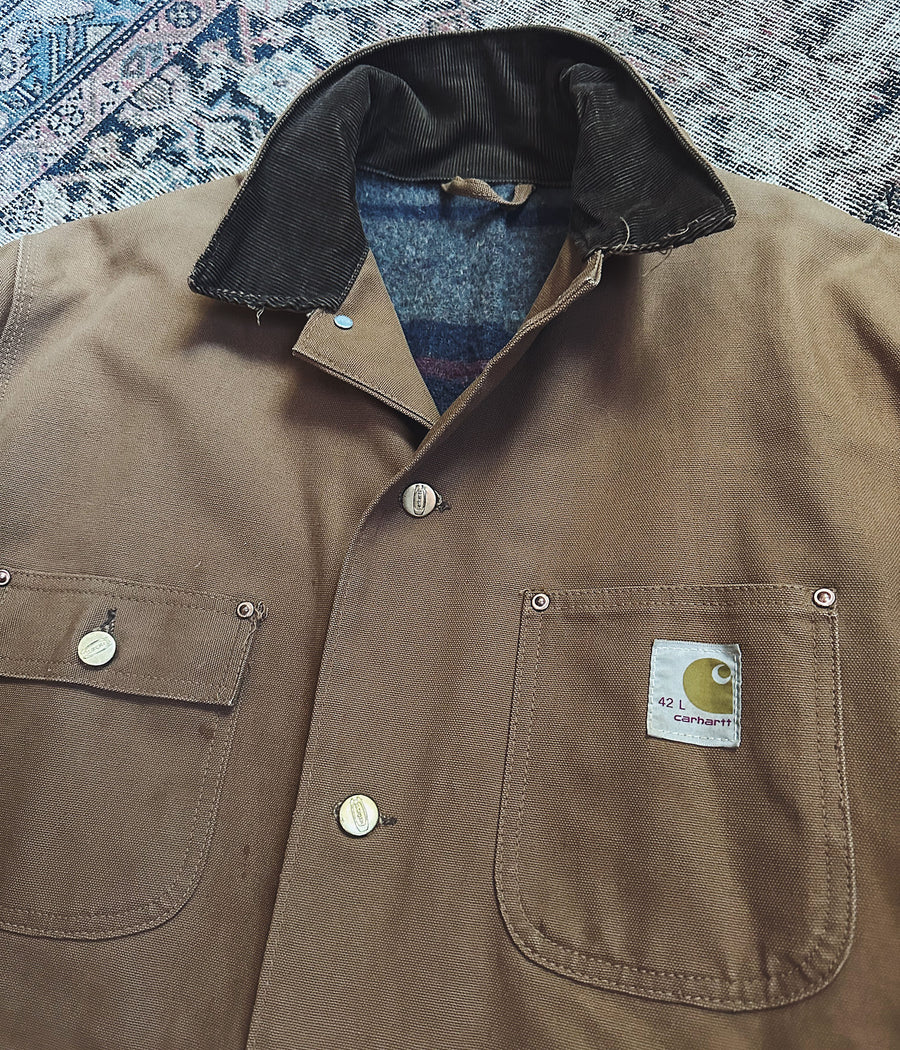 Vintage Carhartt Blanket Lined Chore Coat – Large