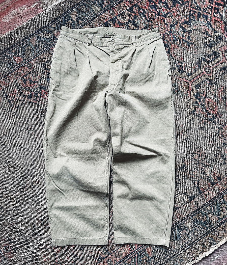Vintage Pleated French Military Chinos