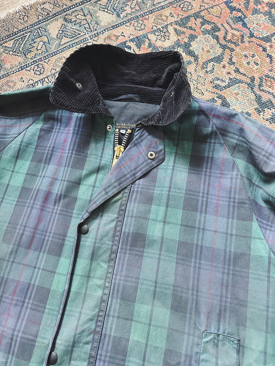Vintage Brooks Brothers Waxed Tartan Jacket