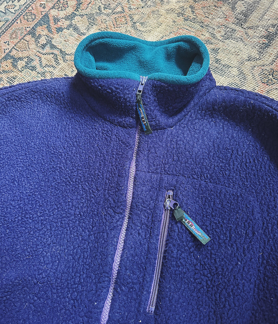 Vintage L.L.Bean Deep Pile Fleece Jacket – Large