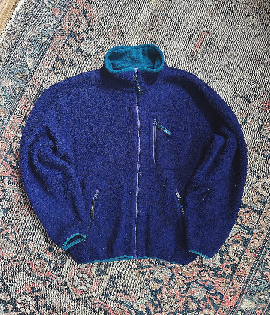 Vintage L.L.Bean Deep Pile Fleece Jacket – Large