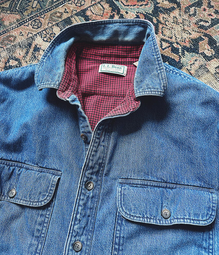 Vintage L.L. Bean Flannel Lined Work Shirt