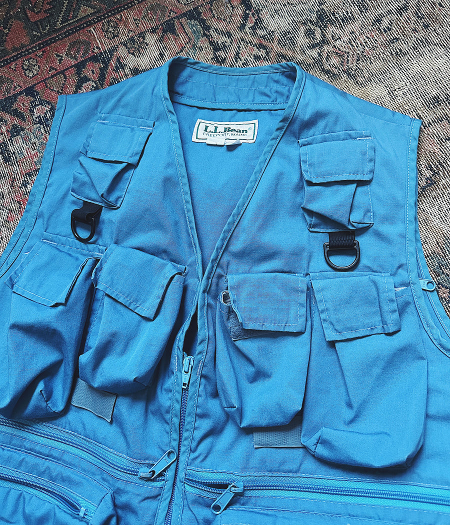 Vintage L.L.Bean Fishing Vest – Size Large – Wooden Sleepers