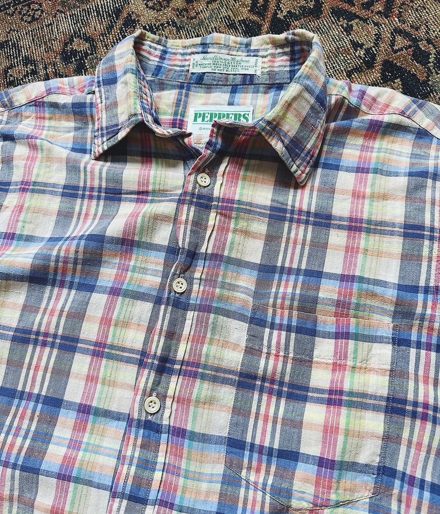 Vintage Short Sleeve Madras Shirt