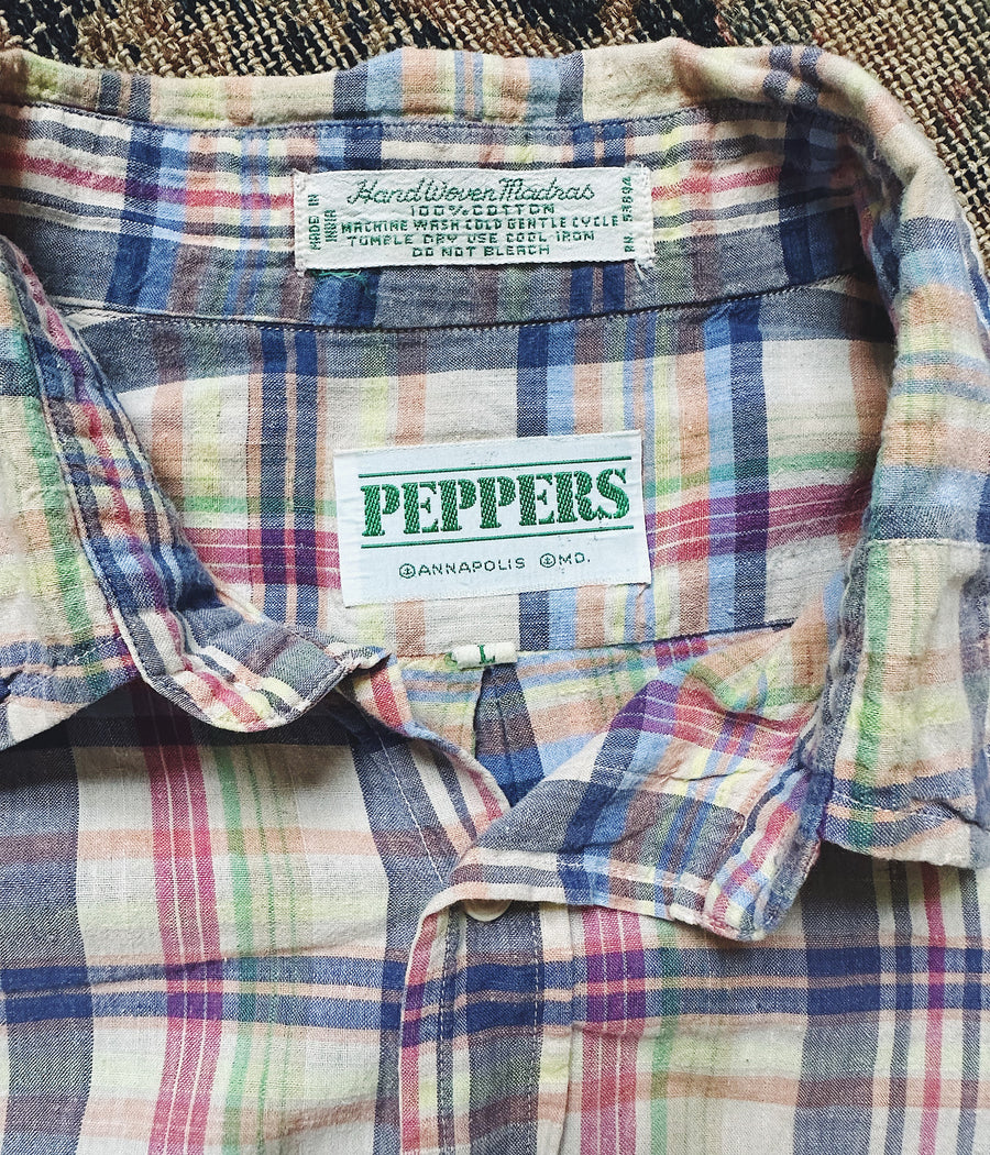 Vintage Short Sleeve Madras Shirt