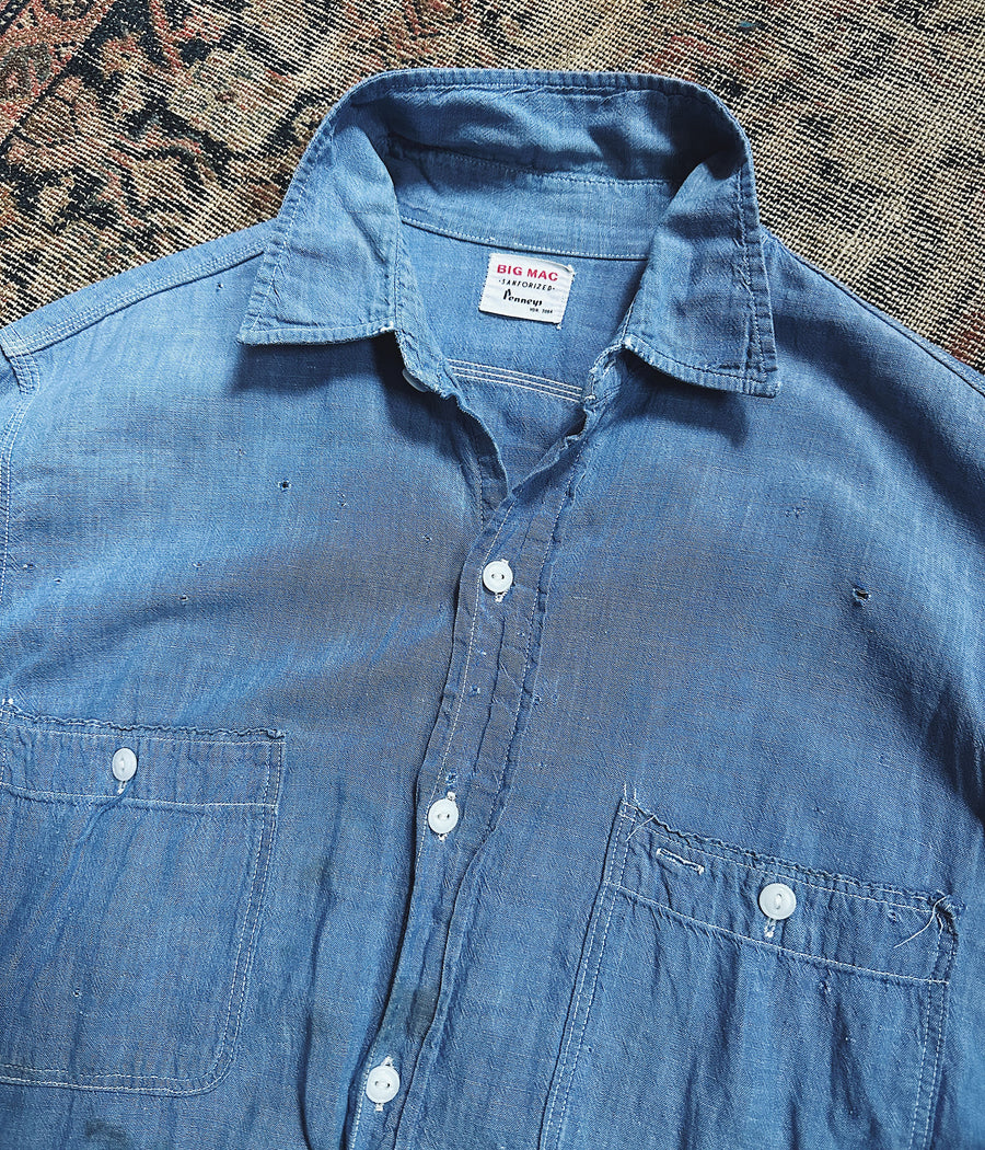 Vintage Pennys Big Mac Chambray Work Shirt – Medium