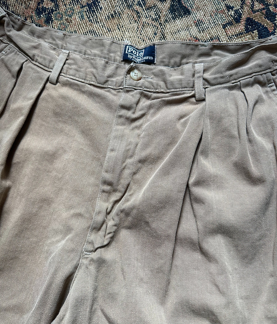 Vintage Polo Chino Pleated Shorts