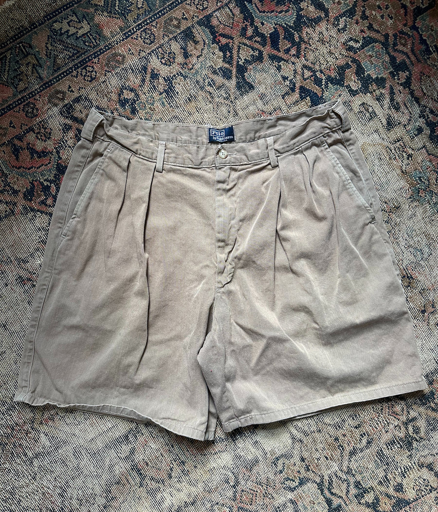 Vintage Polo Chino Pleated Shorts