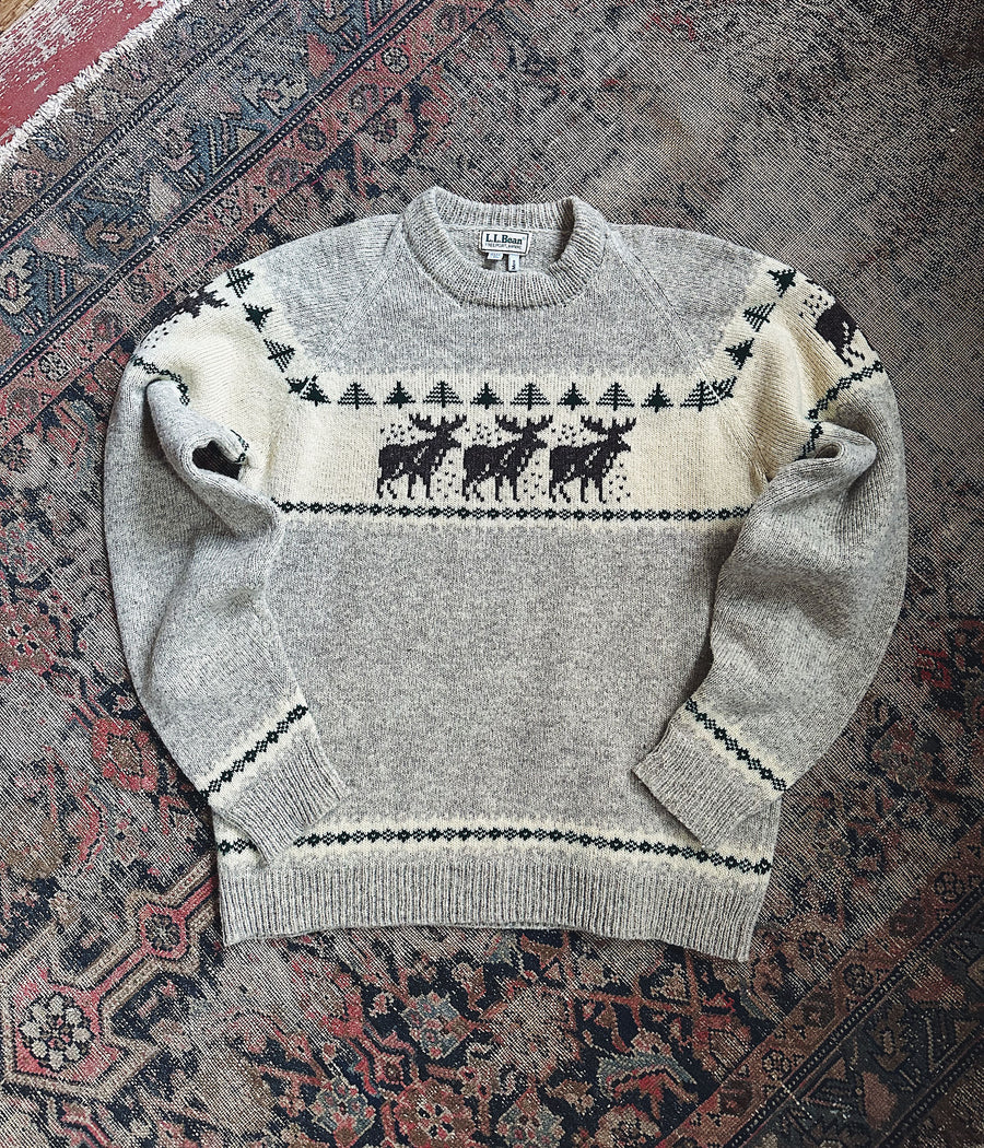 Vintage L.L.Bean Reindeer Sweater – Youth Medium