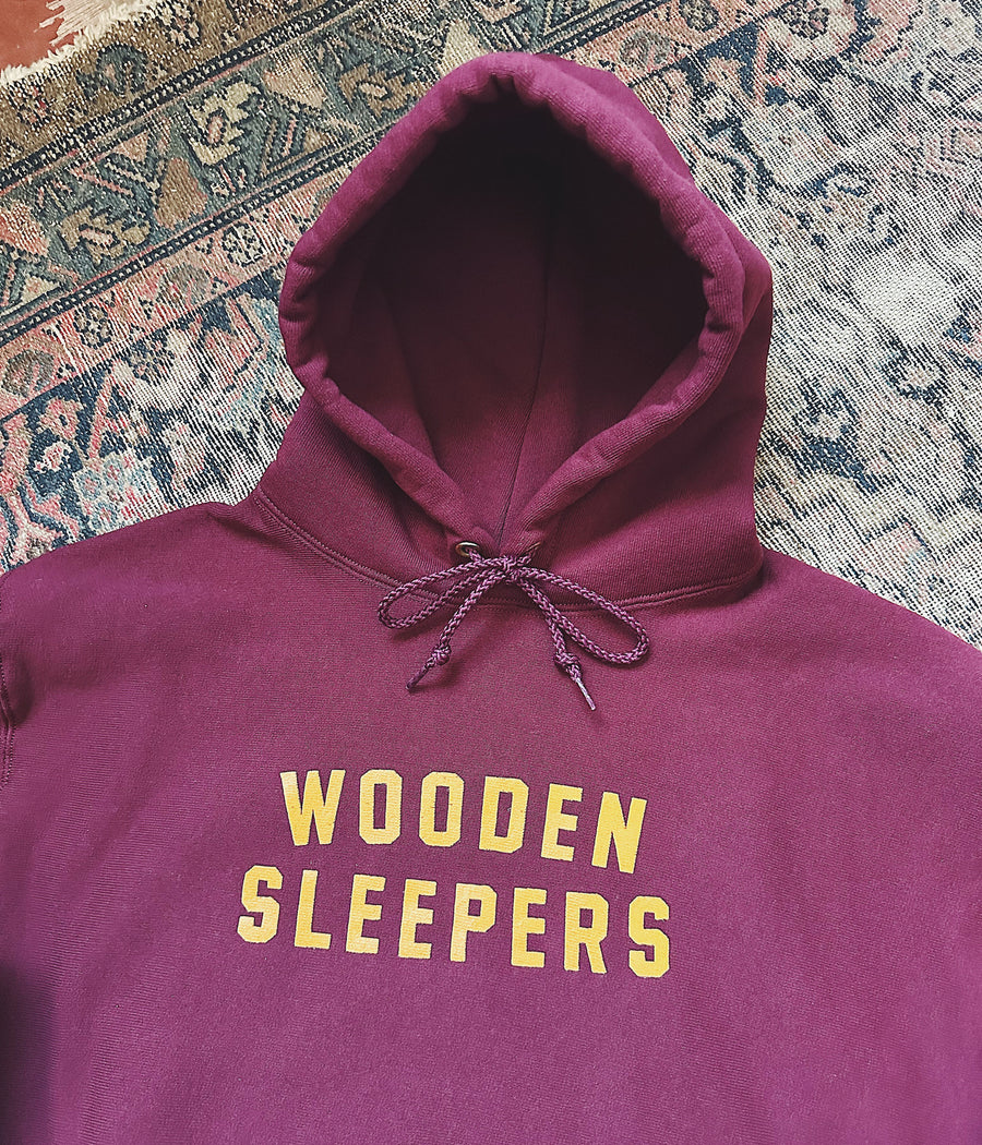 Wooden Sleepers Arc Logo Hoodie – Burgundy