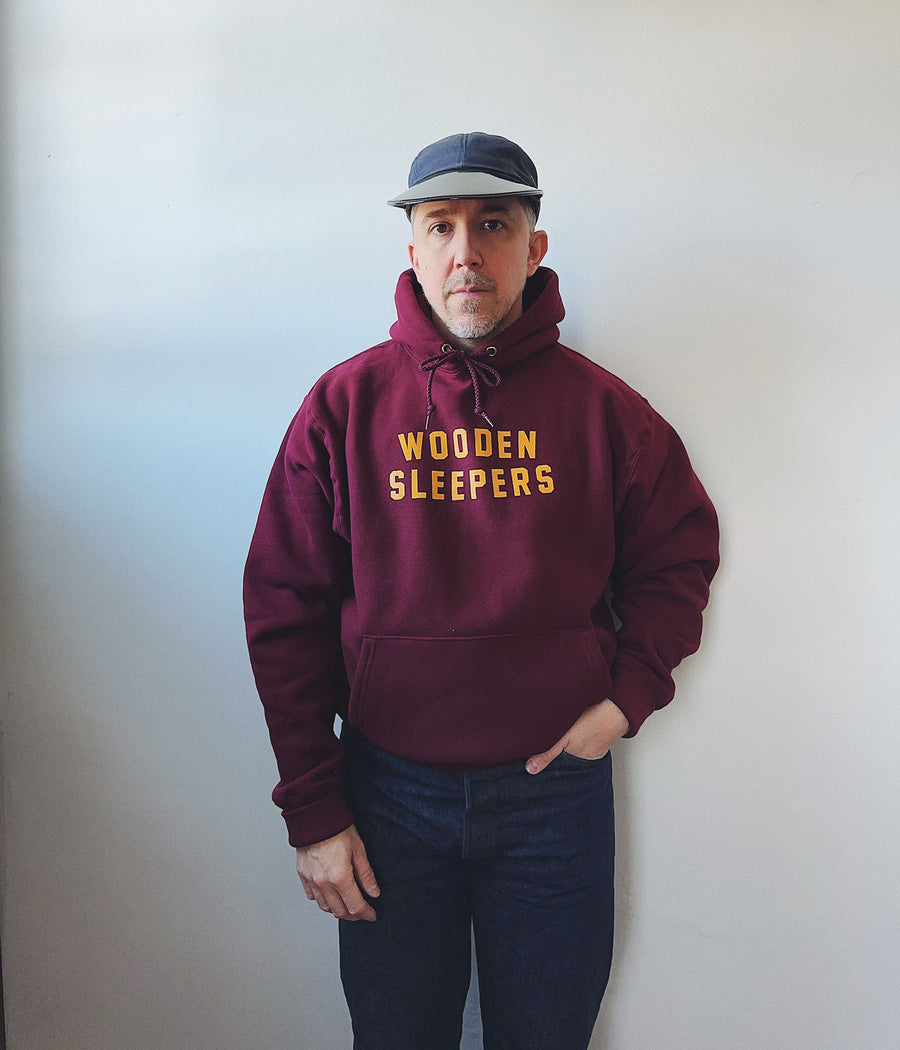 Wooden Sleepers Arc Logo Hoodie – Burgundy
