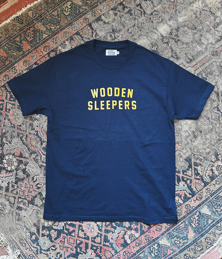 Wooden Sleepers Arc Logo T-shirt – Navy