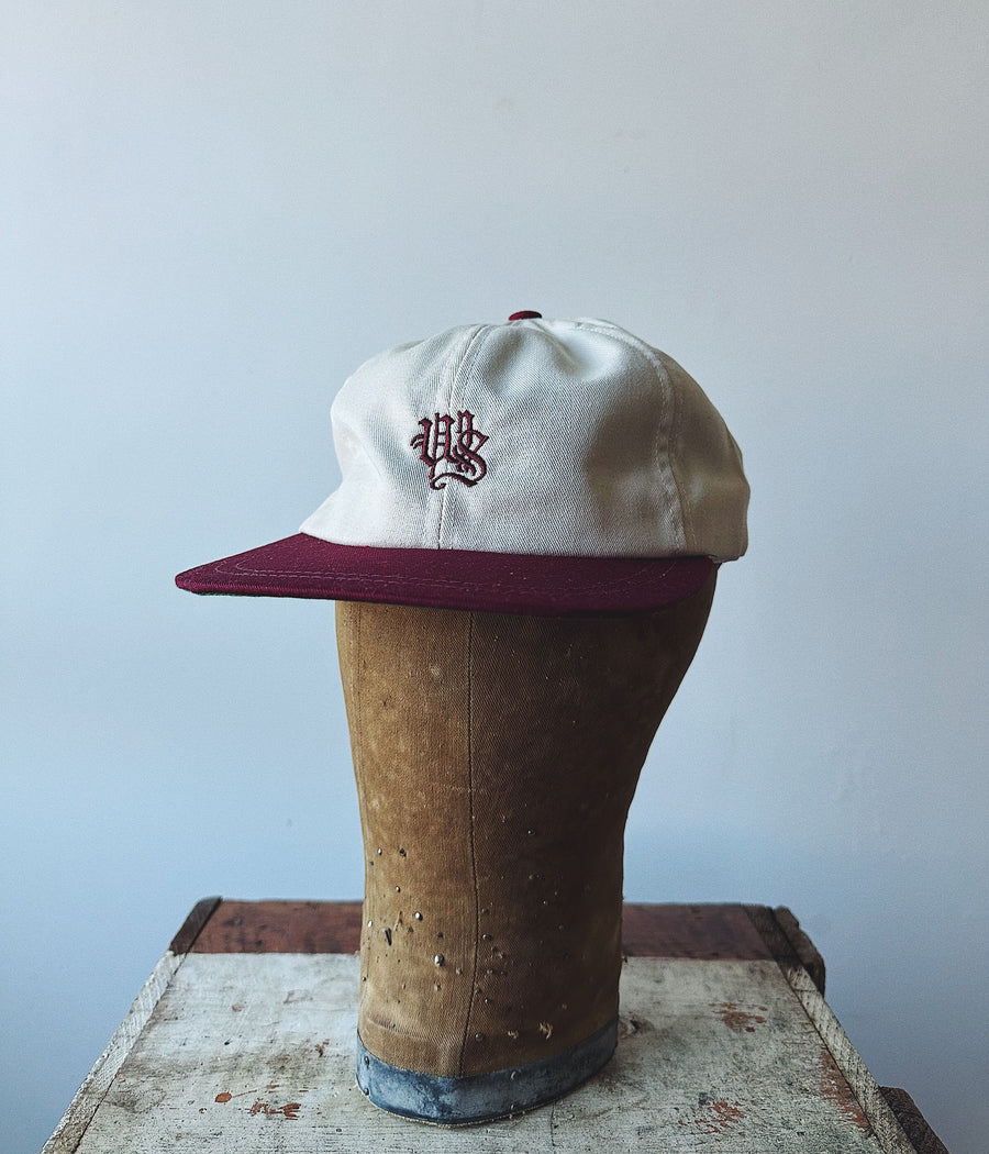Wooden Sleepers Monogram Hat - Natural / Burgundy