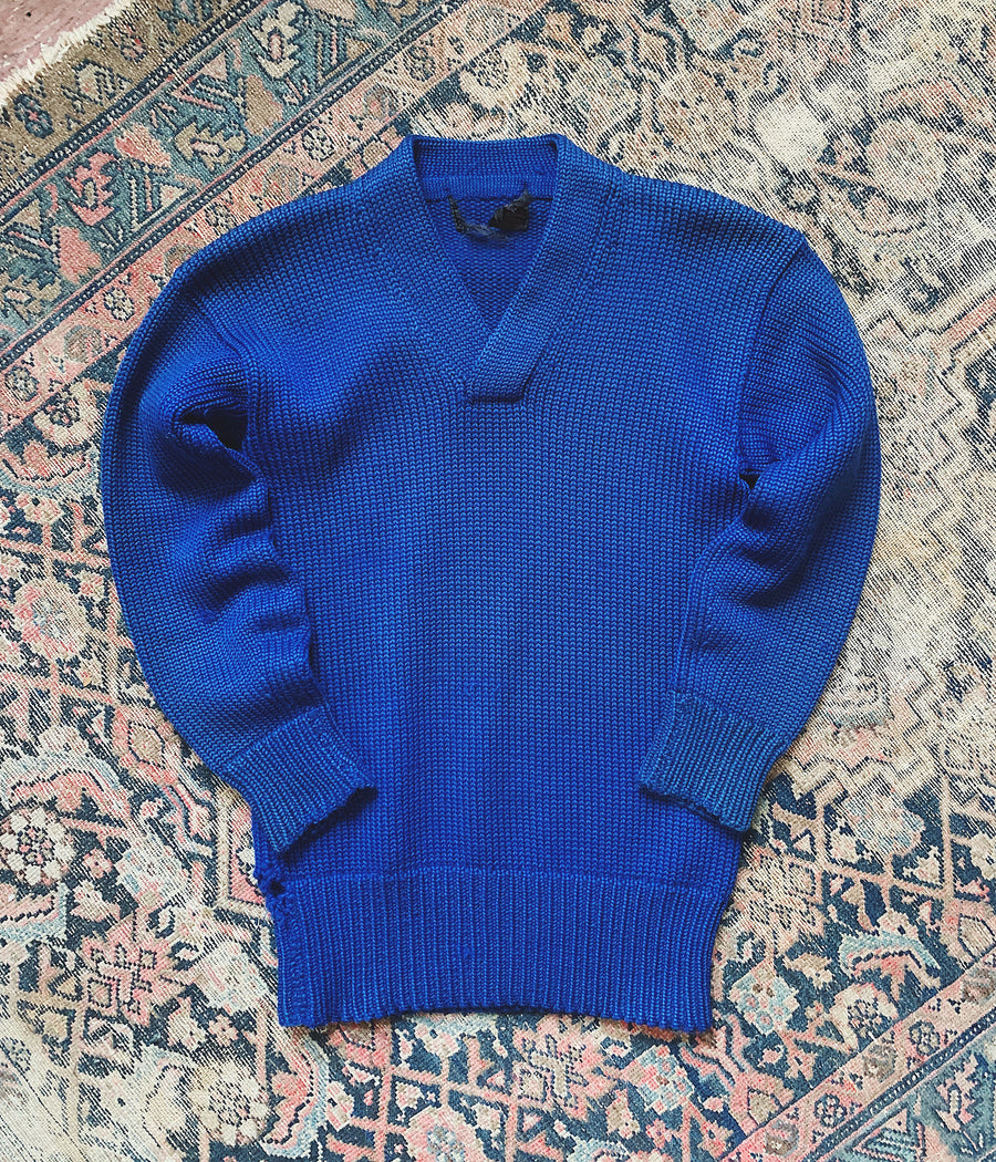 Vintage Blue Varsity Sweater