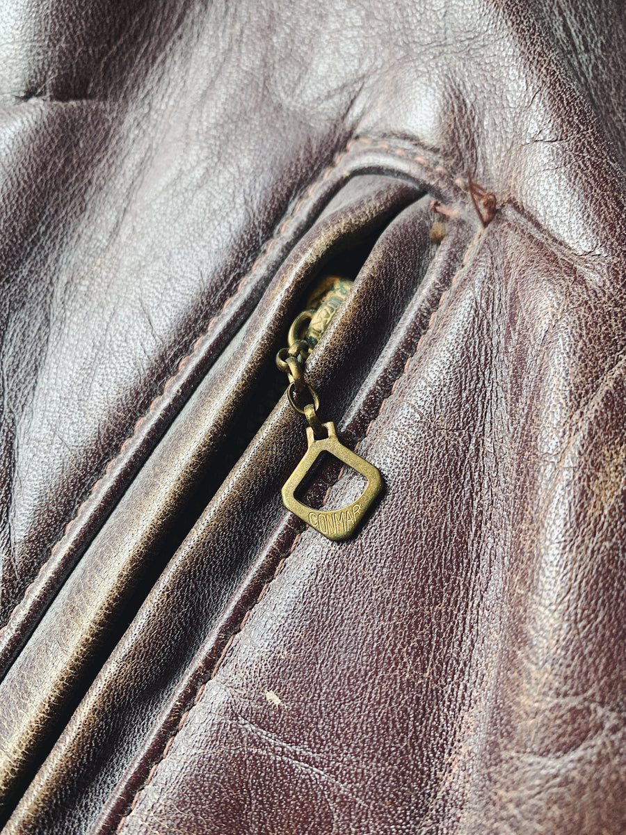 Vintage 1950s Grais Steerhide Leather Jacket - Size Medium