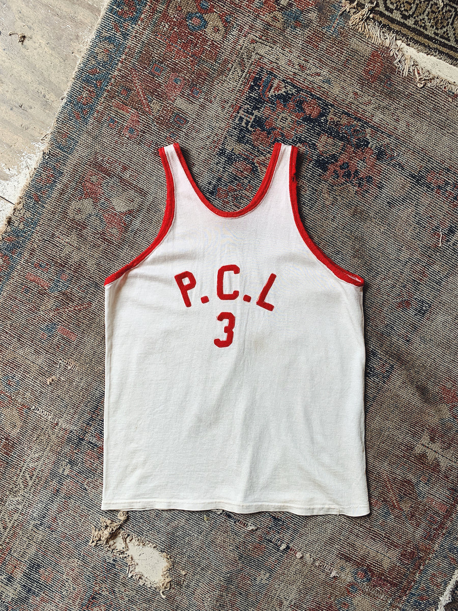 Vintage “P.C.L.” Basketball Jersey