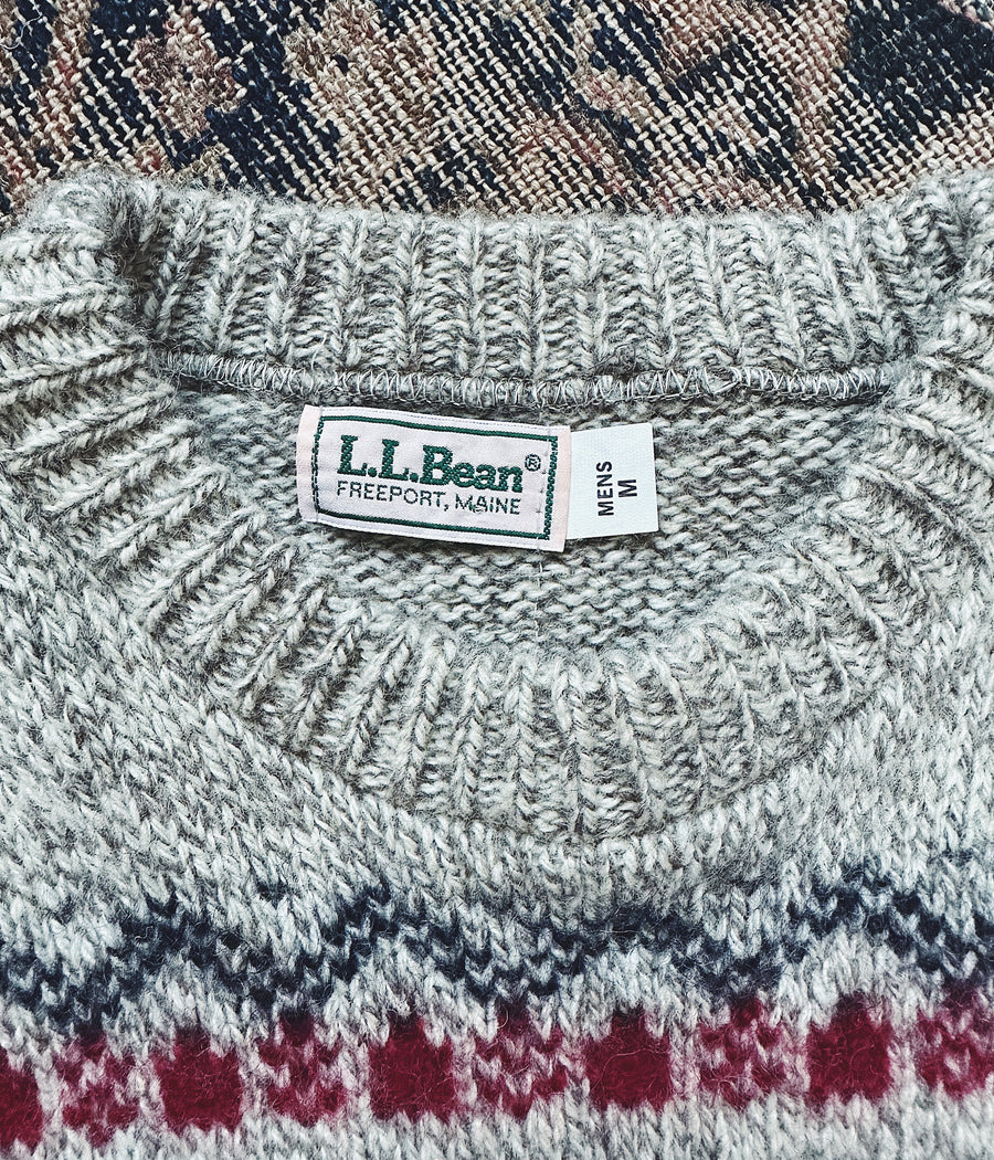 Vintage L.L. Bean Wool Snowflake Sweater
