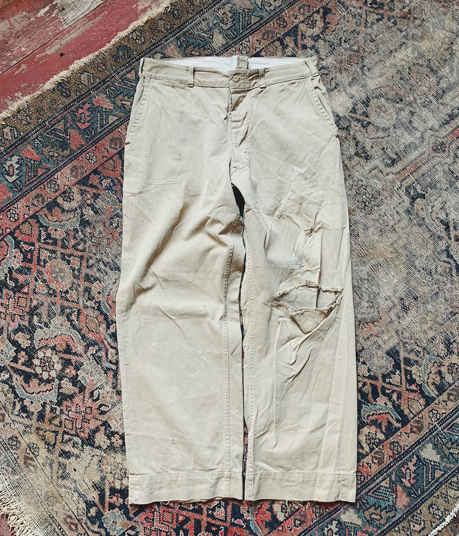 Vintage Military Style Chinos - 31 x 27.5
