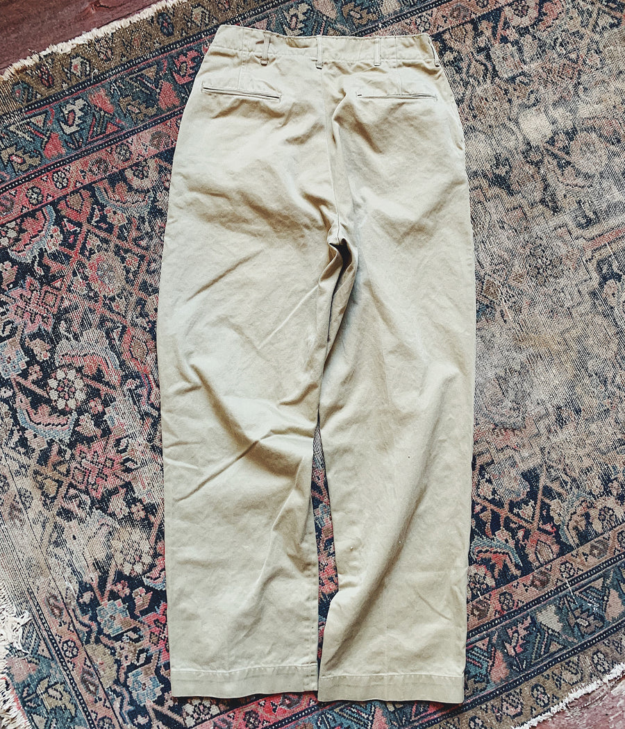 Vintage Military Khaki Trousers - 28x30