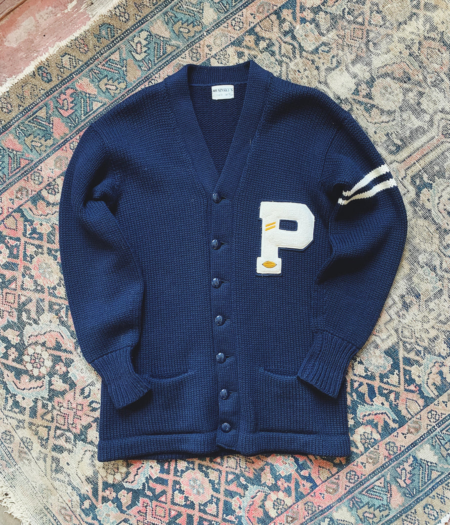 Vintage Musinsky's "P" Varsity Sweater