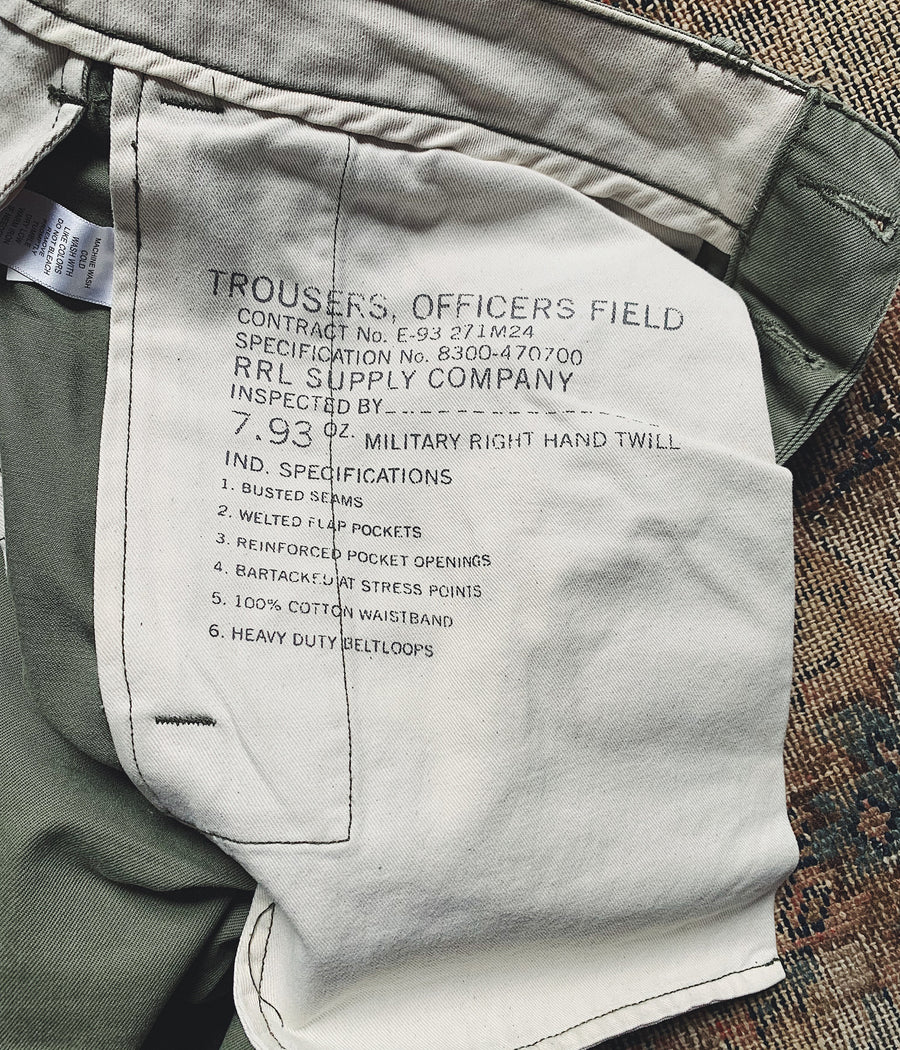 RRL Officer's Field Chinos – Olive
